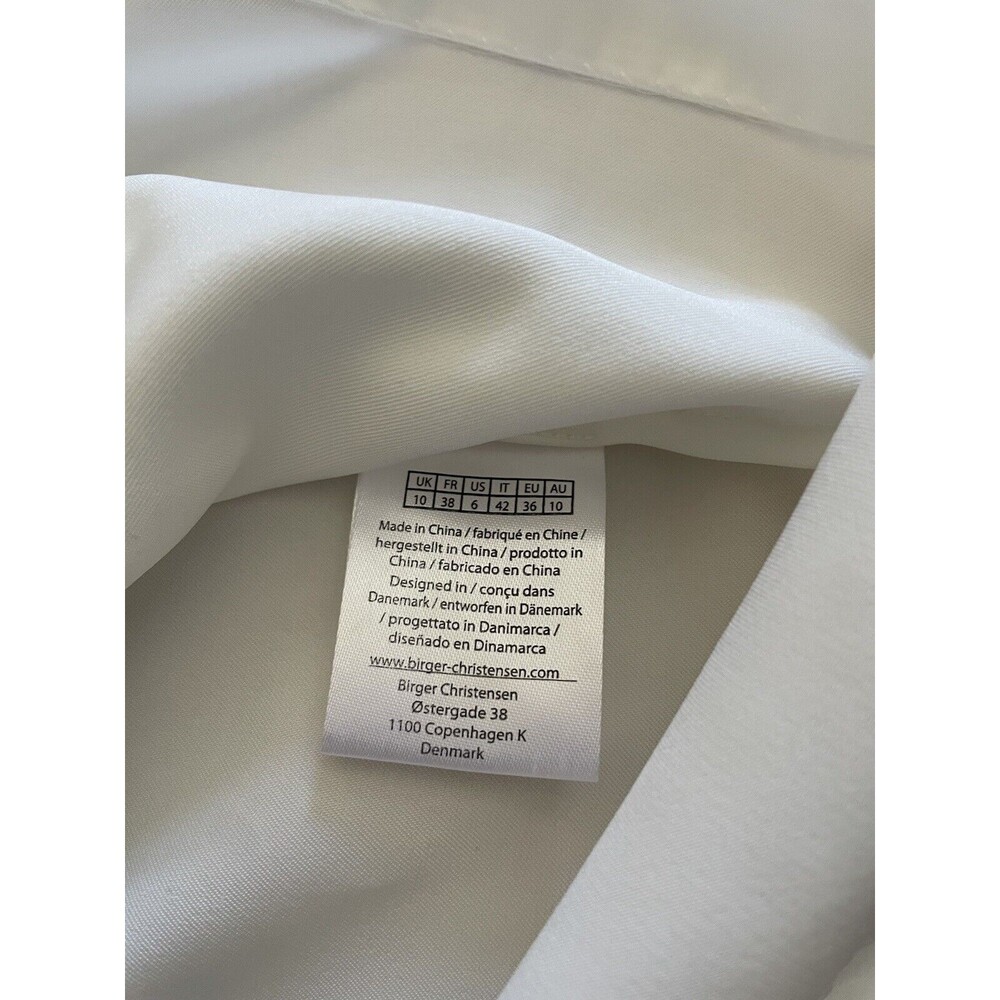Rotate Birger Christensen Number 31 Bright White Satin Wrap Dress US 6 - Picture 5 of 10